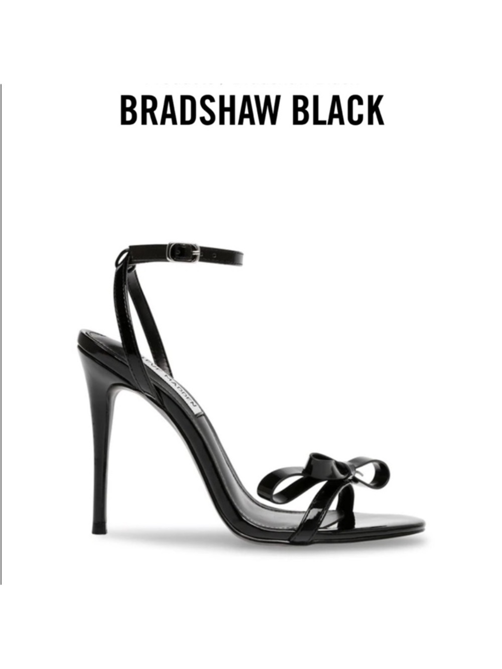 Black strappy Steve Madden heel
